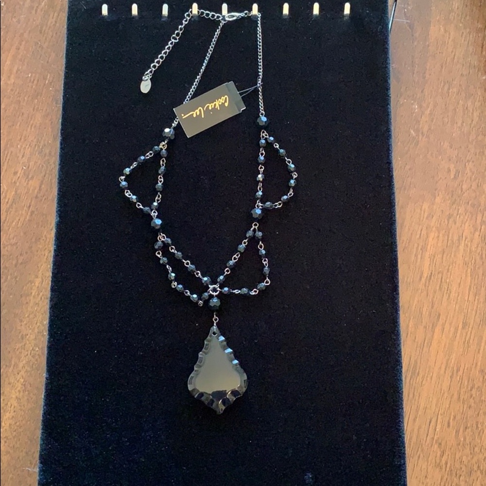 Black and Silver Necklace and Earring set
